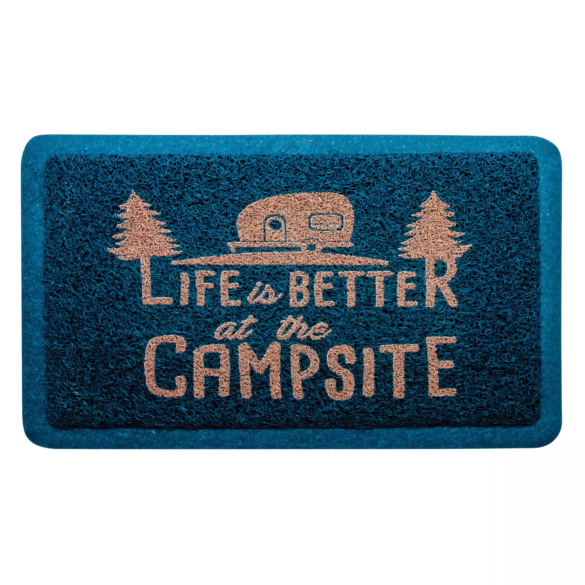 Life is Better Mat, Navy, 26 1/2" x 15"
