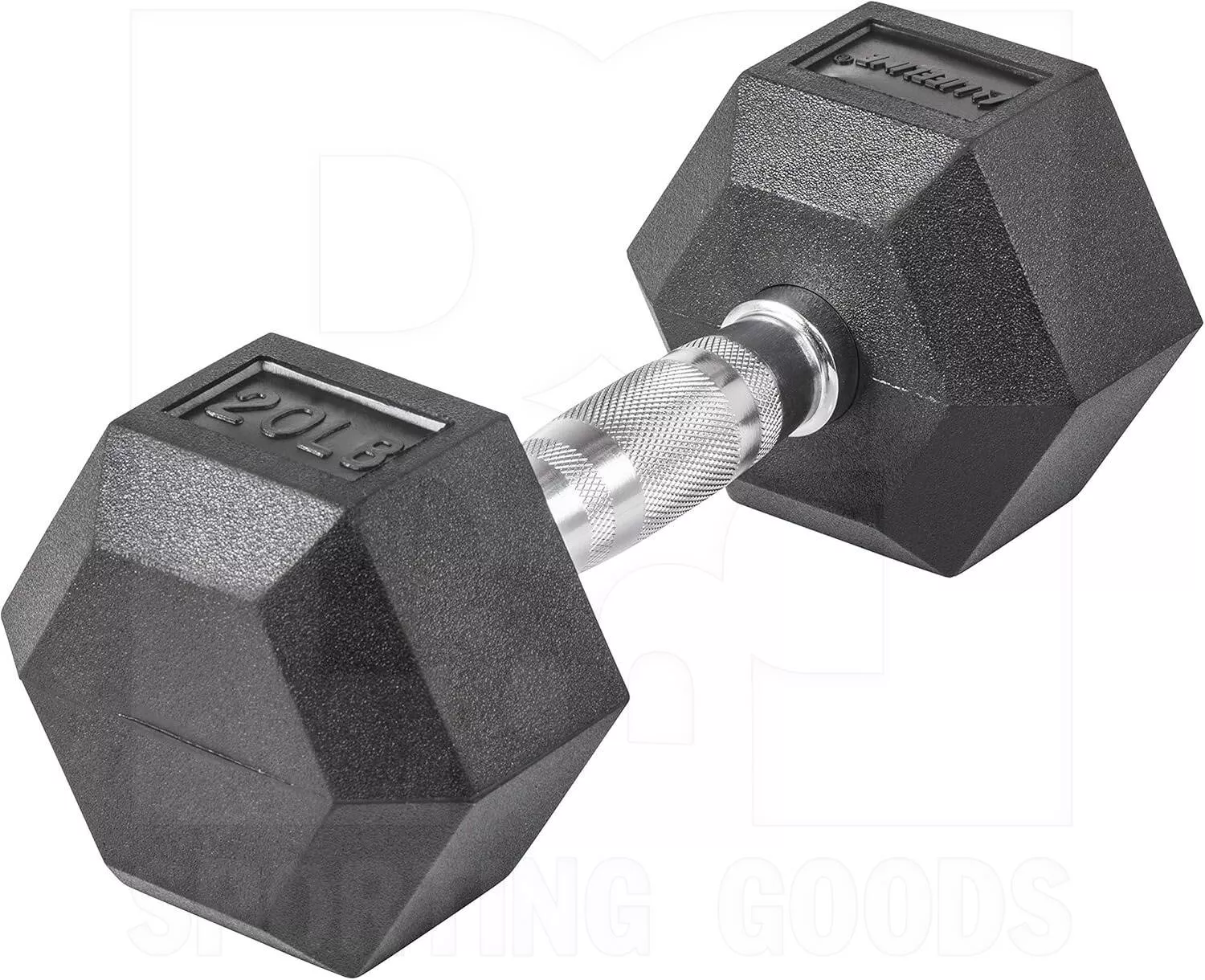 Lifeline Hex Rubber Dumbbell 20 lb