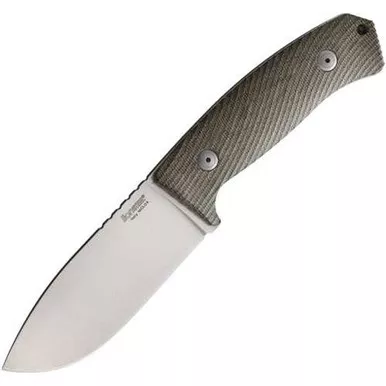 LionSTEEL M3 Fixed Blade Green Micarta Knife with Sheath