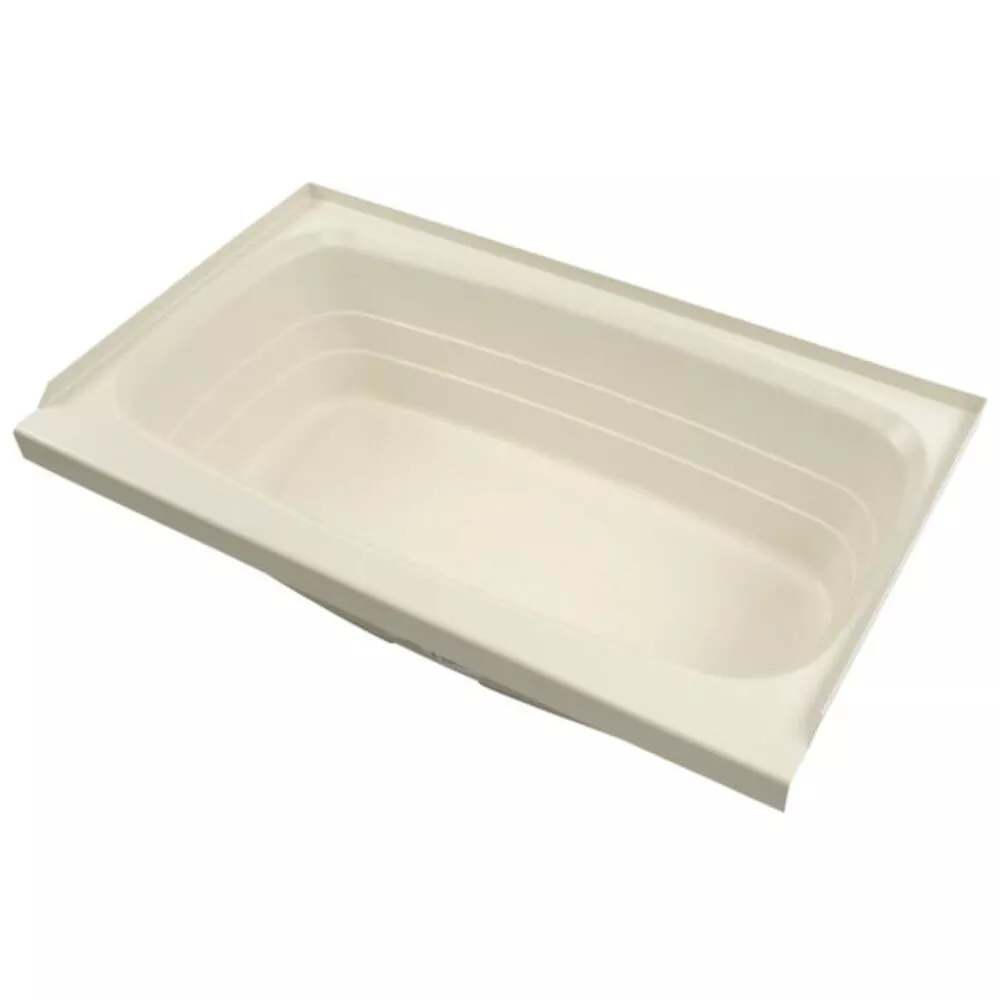 Lippert Bathtub with Center Drain, 24" x 40", Parchment