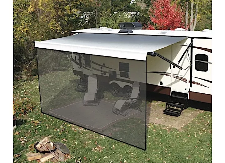Lippert Classic Shade 8′ x 6′ Black RV Awning Front Shade Panel• 3833980608