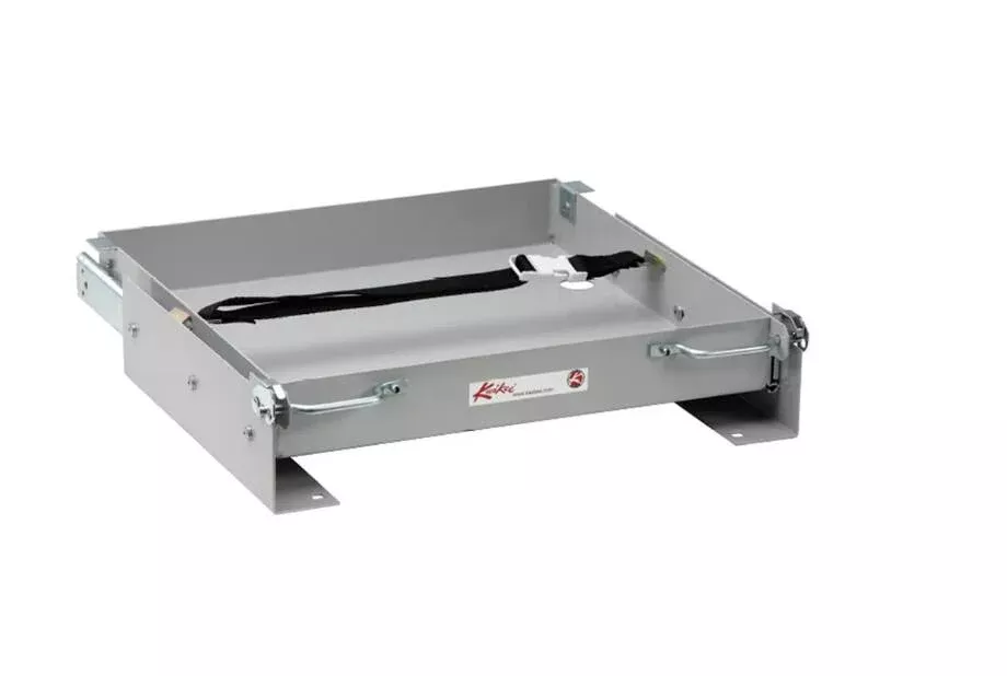 Lippert Kwikee Sliding RV Battery Tray - 15-3/8" with Strap Assembly• 366345