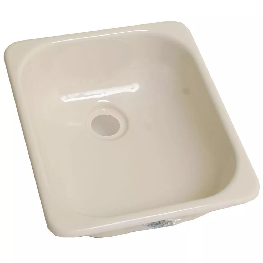 Lippert Square Galley/Kitchen Sink, 13" x 15", Parchment