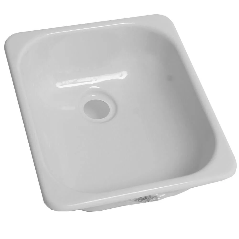 Lippert Square Galley/Kitchen Sink, 13" x 15", White