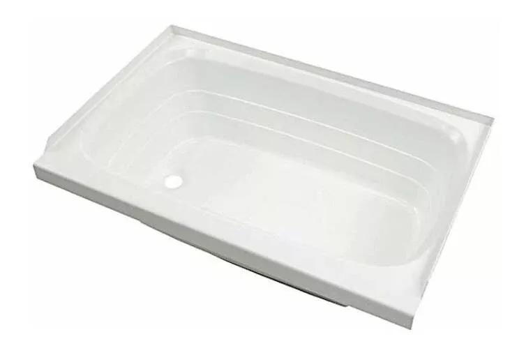 Lippert White Plastic Rectangular Bath Tub with Left Hand Drain (36"L x 24"W)• 209653