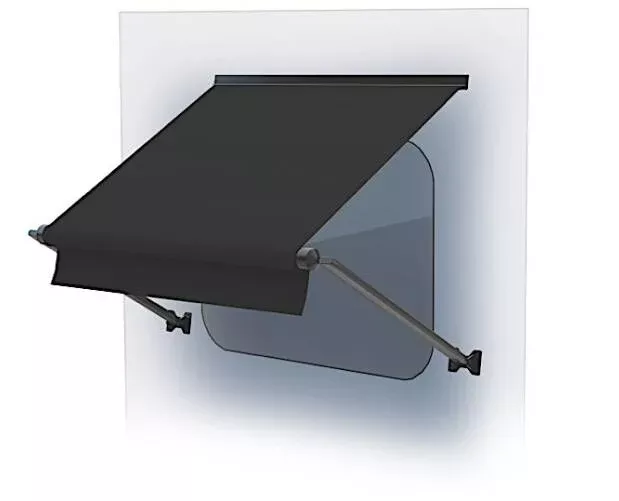 Lippert Window Awning Roller Assembly 9' - Solid Black• V000335447