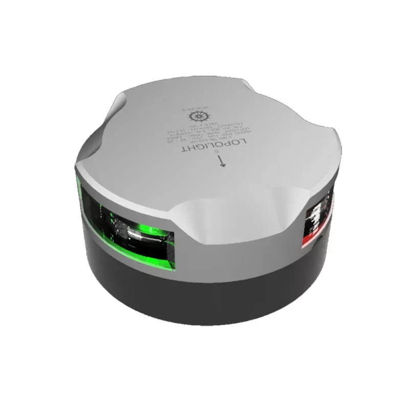 Lopolight Series 201-005 – Tri-Color Navigation Light – 2NM – Horizontal Mount – Silver Housing