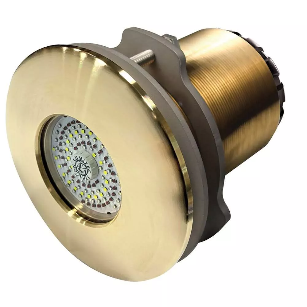 Lumitec SeaBlaze Typhoon Underwater Light – Bronze Thru-Hull – White/Blue – Flush Mount | 101450