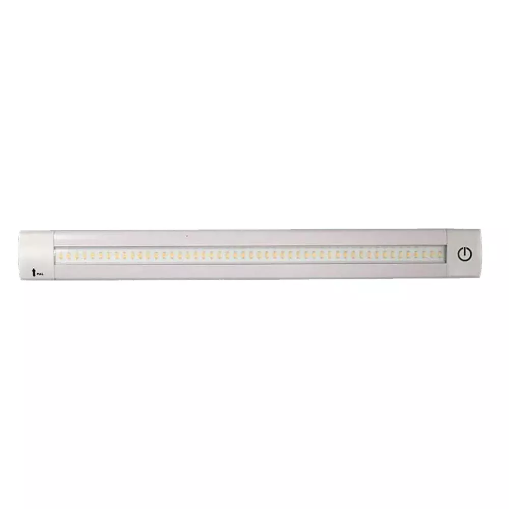 Lunasea Adjustable Linear LED Light w/Built-In Dimmer – 12 Length, 12VDC, Warm White w/ Switch