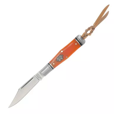 Marbles Coke Bottle Orange Bone Handle Folding Knife