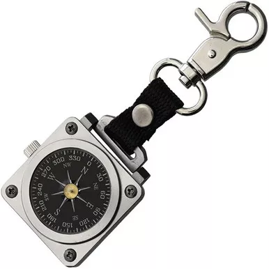 Marbles Compass with Stainless Case and Attachment Clip