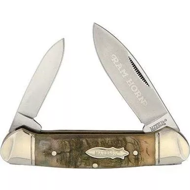 Marbles Rams Horn Canoe Folding Knife