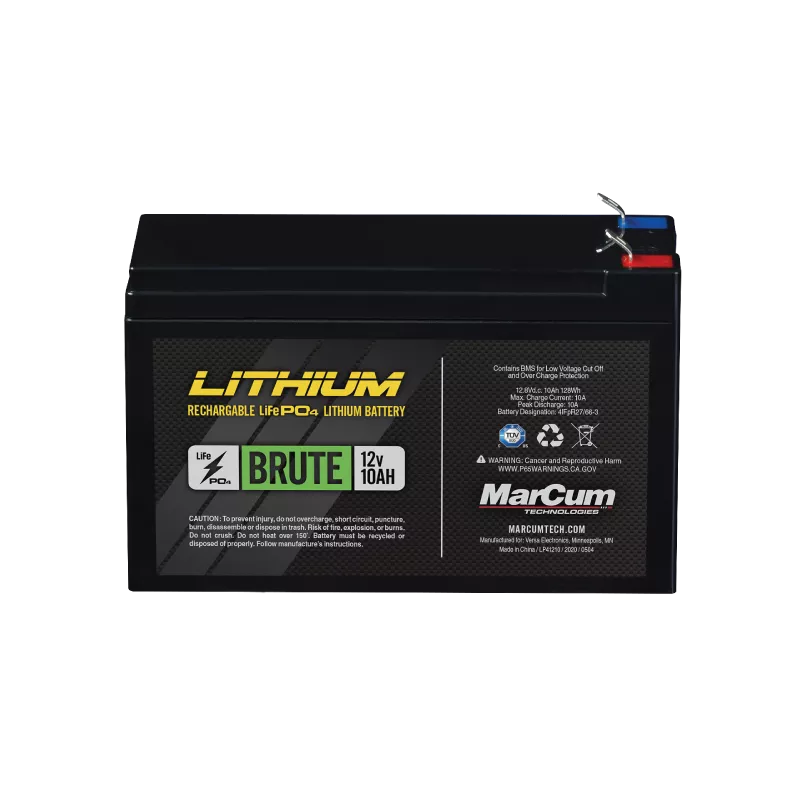 MARCUM TECHNOLOGIES Lithium 12 V 10 AH LIFEPO4 Brute Battery Only