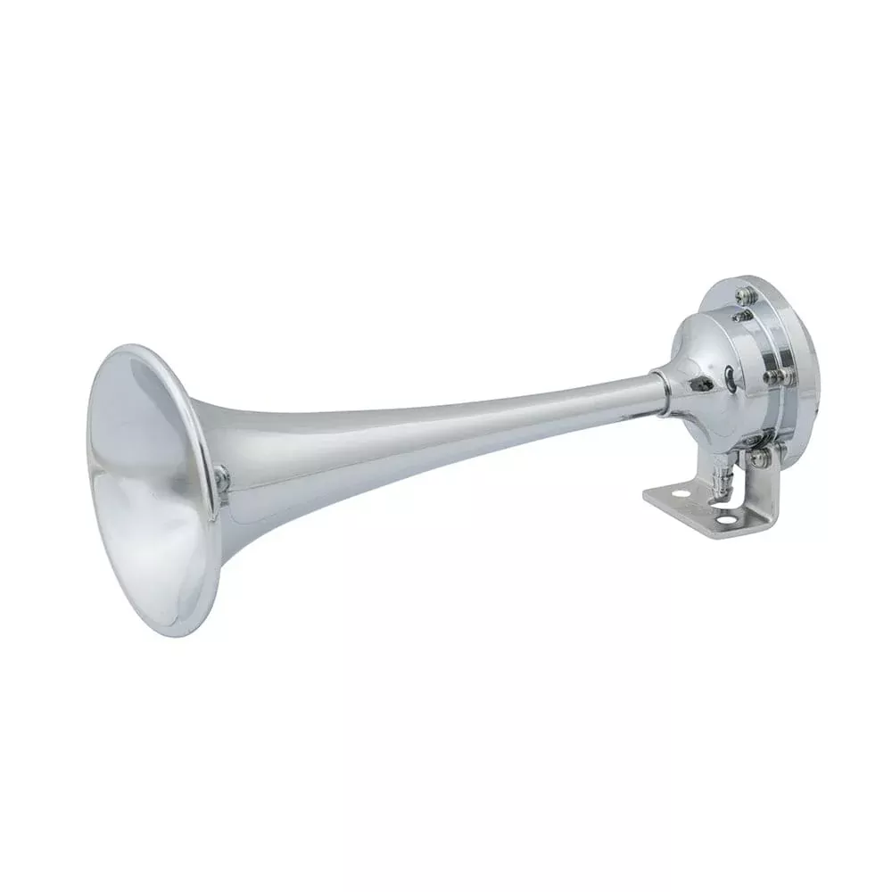 Marinco 12V Chrome Plated Single Trumpet Mini Air Horn