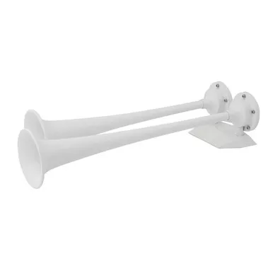 Marinco 12V White Epoxy Dual Trumpet Air Horn