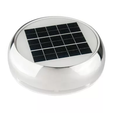 Marinco 4-Inch Day/Night Solar Vent - Stainless