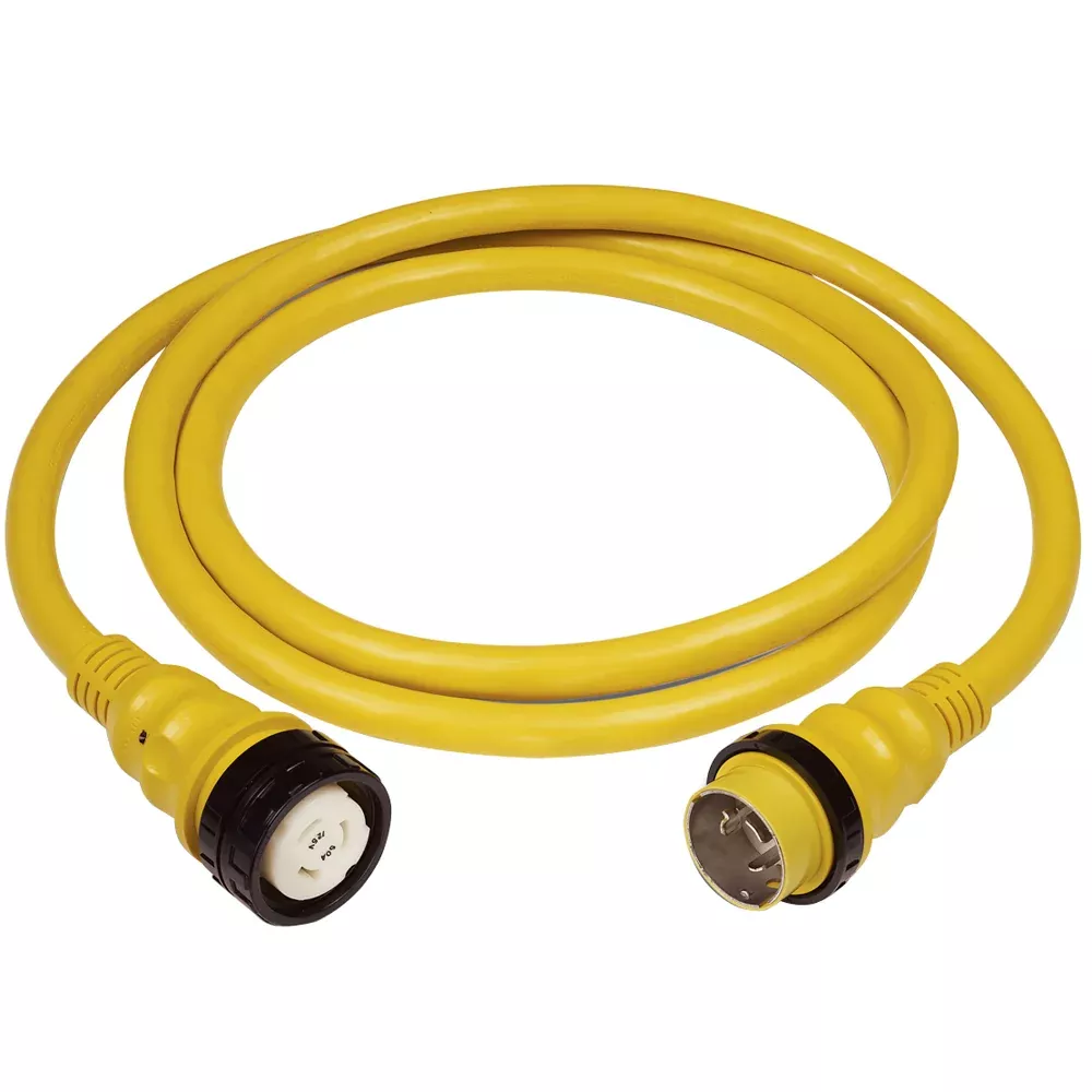 Marinco 50Amp 125/250V Shore Power Cable - 50' - Yellow - 6152SPP