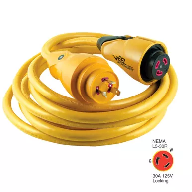 Marinco CS30-50 Yellow 30A 125V Shore Power Cordset