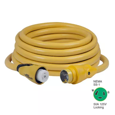 Marinco CS503-50 Yellow 50A 125V Shore Power Cordset
