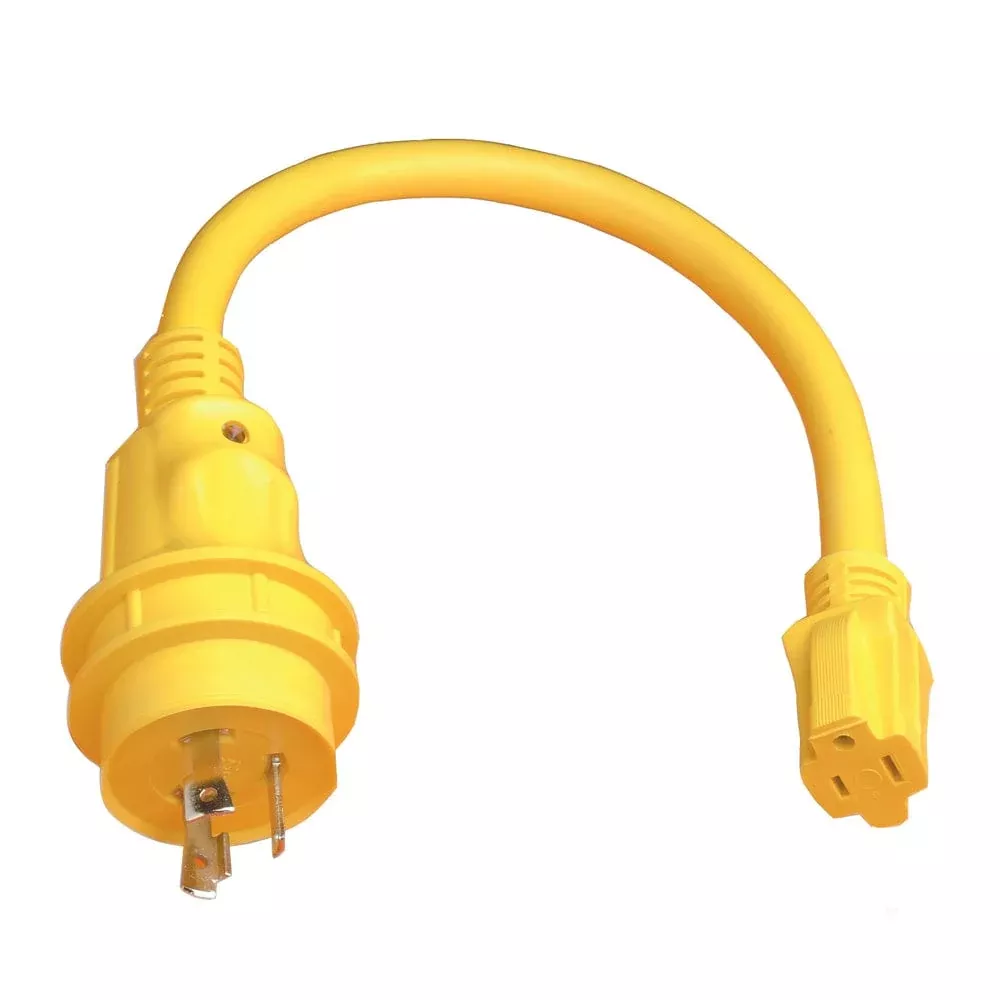 Marinco Pigtail Adapter – 15A Female to 30A Male