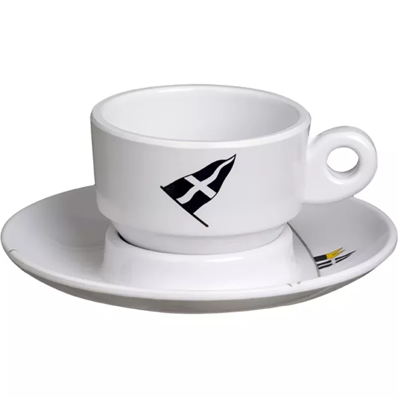 Marine Business Melamine Espresso CupPlate Set – REGATA – Set of 6