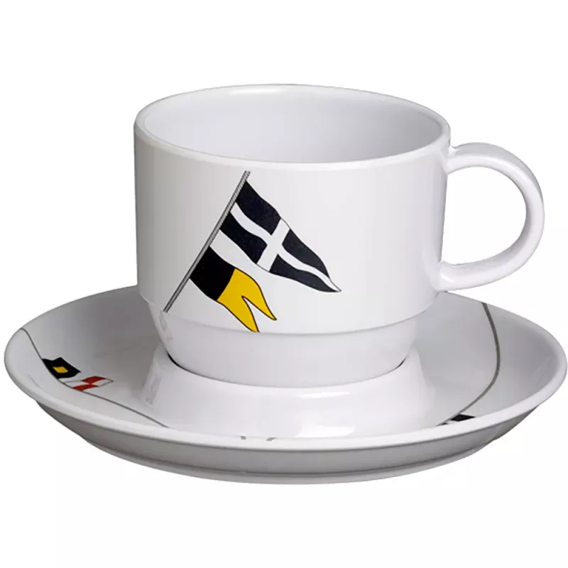 Marine Business Melamine Tea CupPlate Breakfast Set – REGATA – Set of 6
