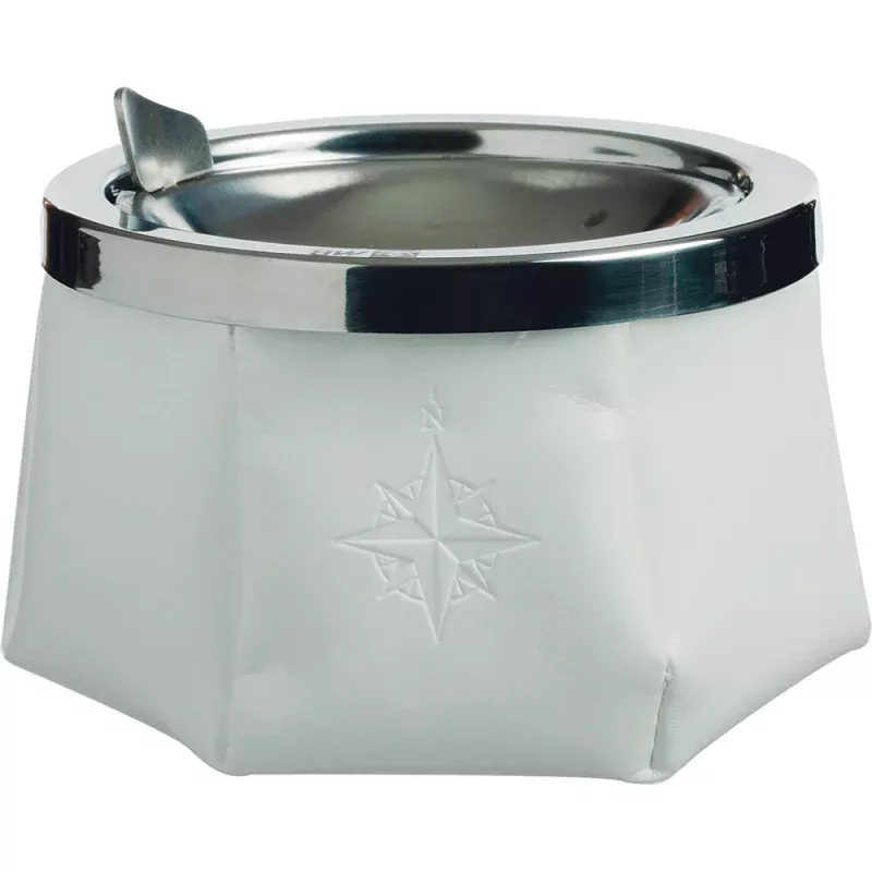 Marine Business Windproof Ashtray w/Lid – White