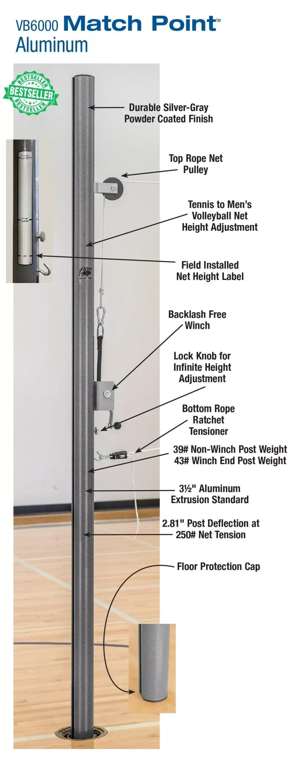Match Point Aluminum Double Court System