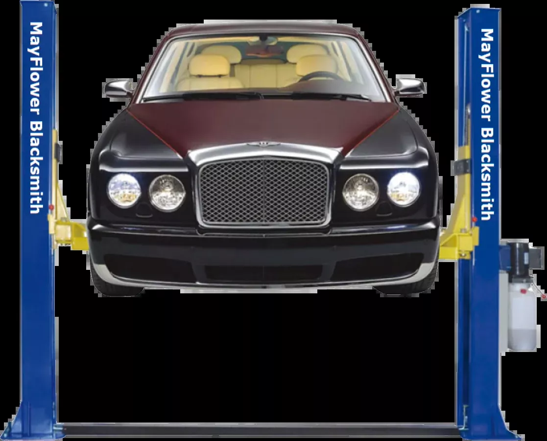 Mayflower Tools Blacksmith Two Post Car Lift Floor Plate Max Lift Height 71″ BP9000 New