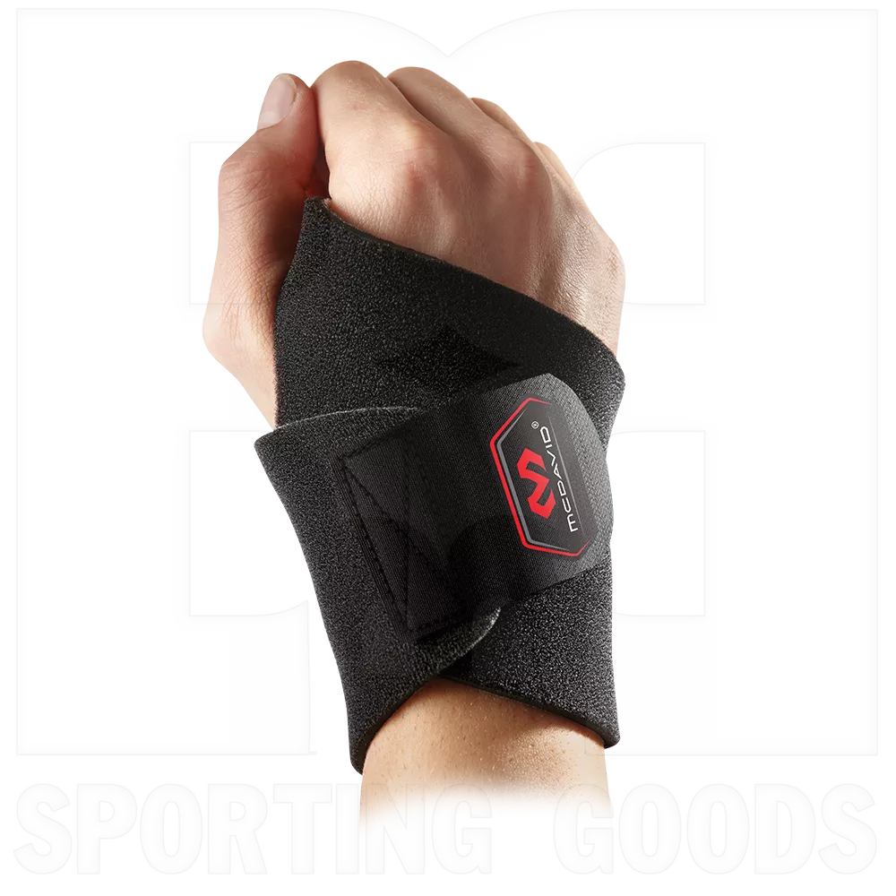 McDavid Support Wrist Wrap Adjustable Brace Hand Black One Size