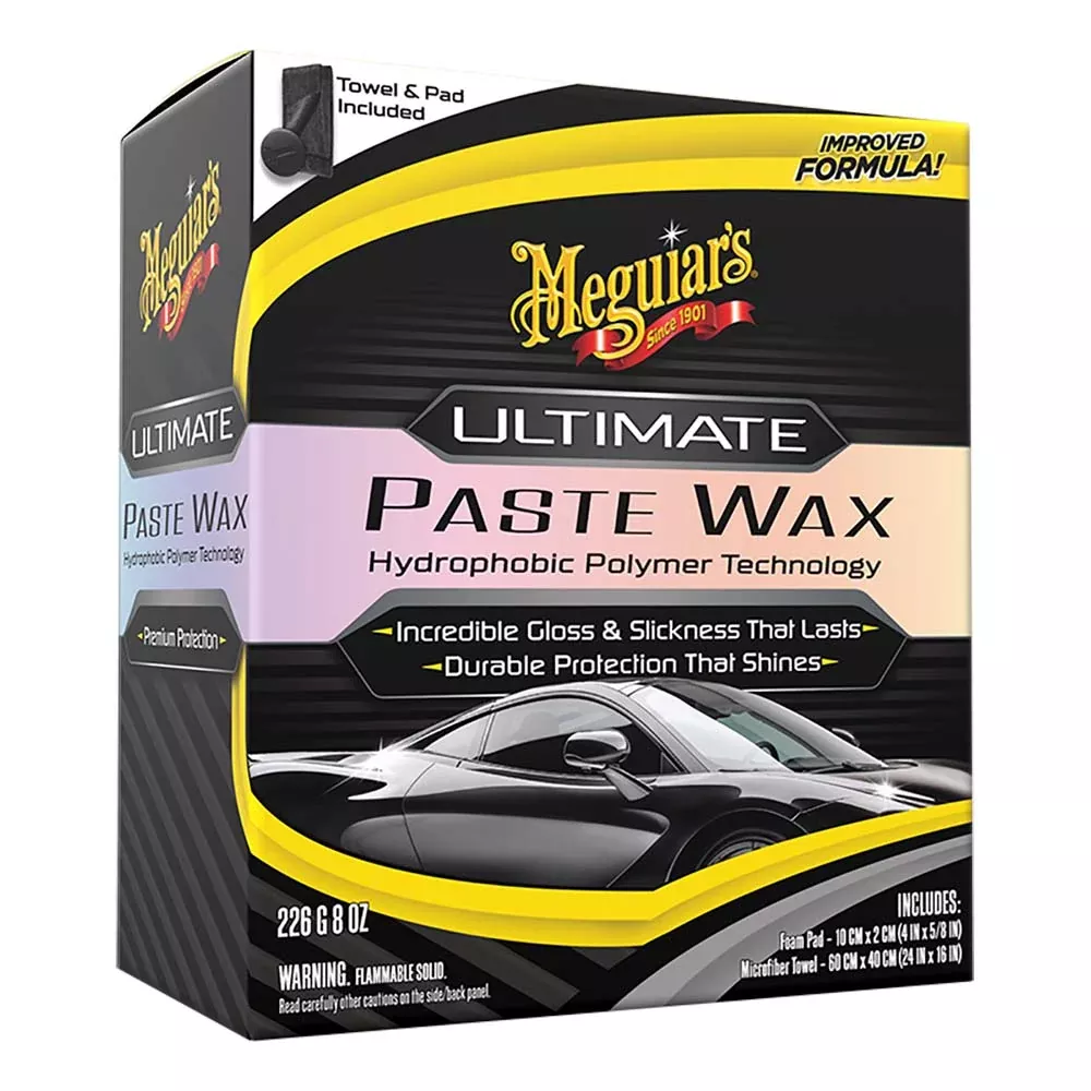Meguiar’s Ultimate Paste Wax – Long-Lasting, Easy to Use Synthetic Wax – 8oz