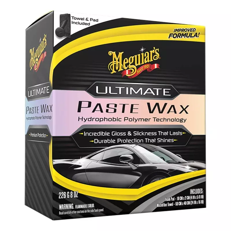 Meguiars Ultimate Paste Wax – Long-Lasting, Easy to Use Synthetic Wax – 8oz