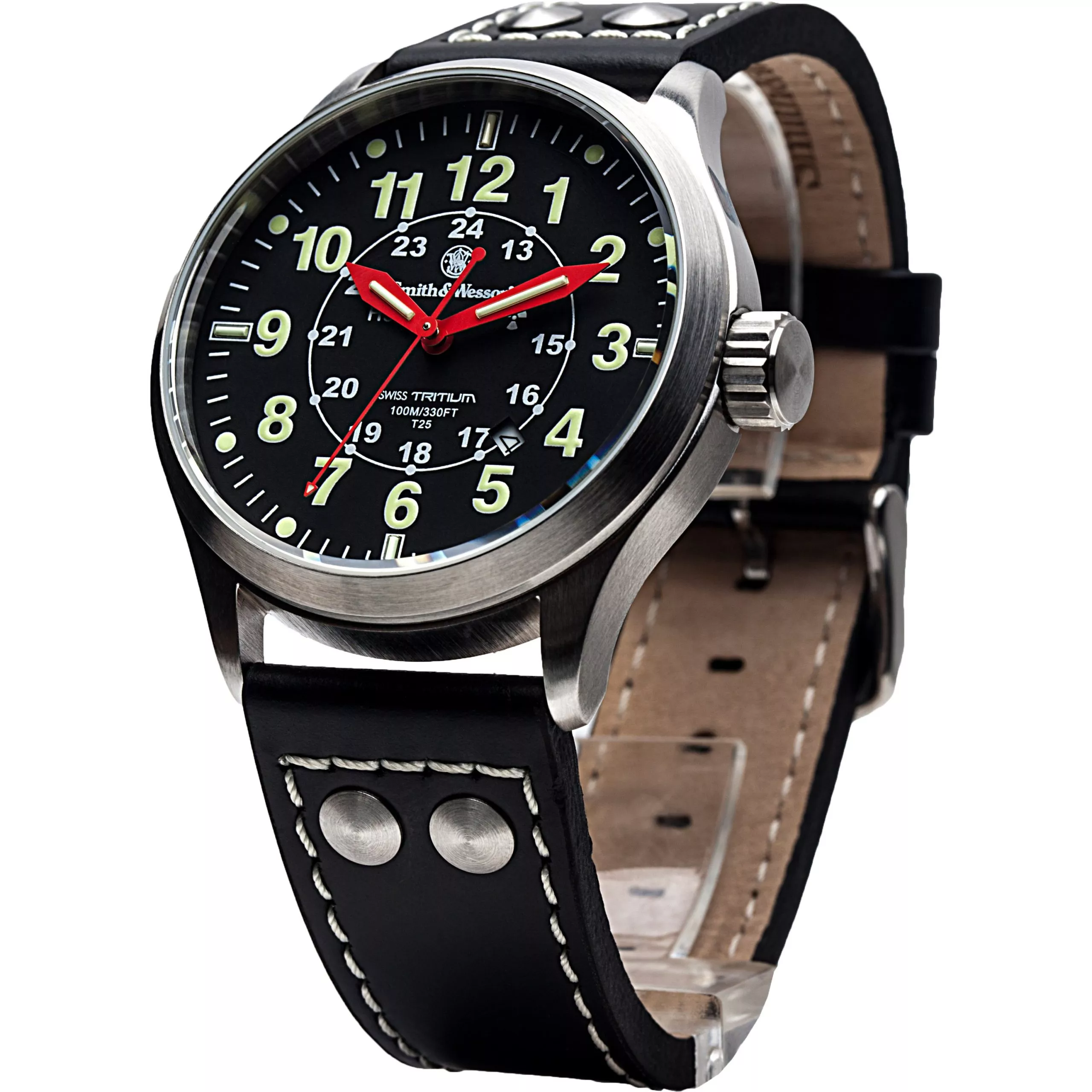 Men’s Smith & Wesson Mumbai Lamplighter Tritium Black Face Watch