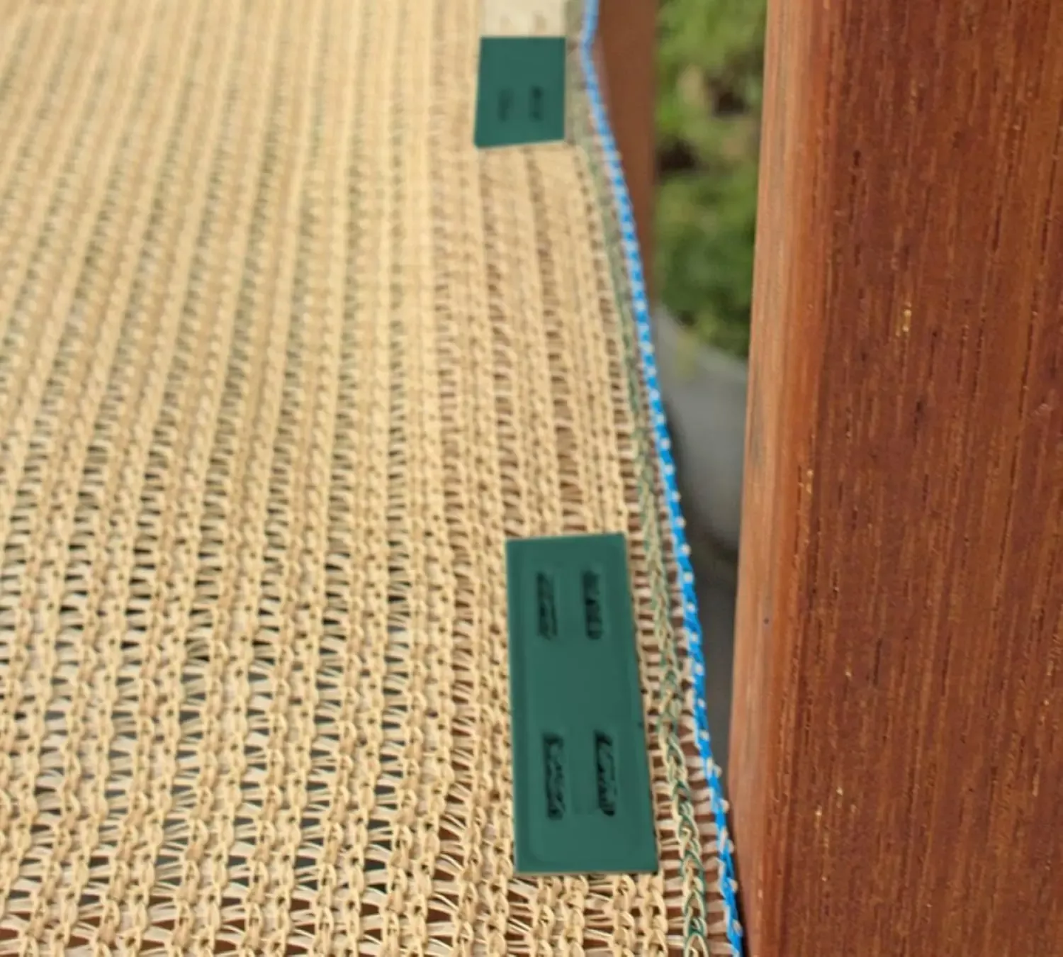 Metal Timber Fasteners for Shade Cloth - Green- 50-Pack
