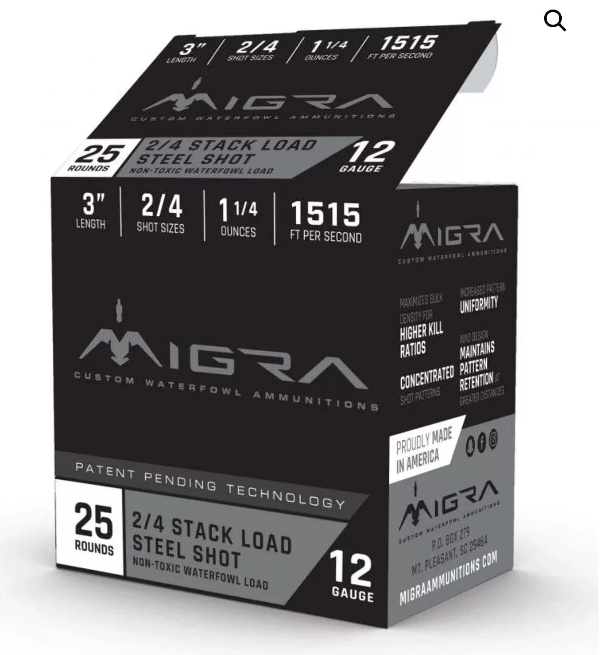 Migra Ammo 12ga 3″ Steel Shot – Stxd Load