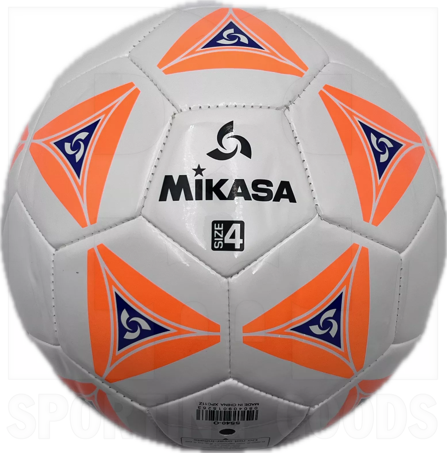 Mikasa SS Series Cushioned Soccer Ball White/Orange