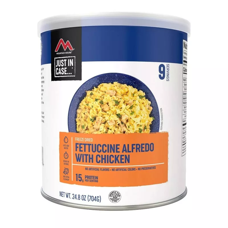 MOUNTAIN HOUSE Fettuccine Alfredo with Chicken #10 Can