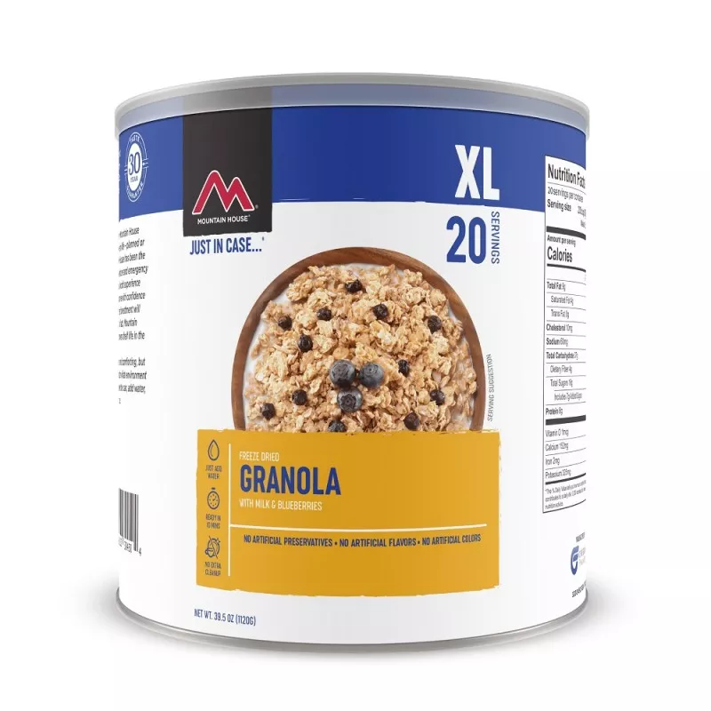 MOUNTAIN HOUSE Granola with Milk and Blueberries #10 Can