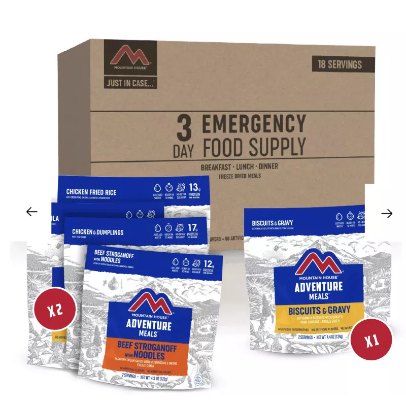 MOUNTAIN HOUSE Just in Case 3 Day Emergency Food Supply