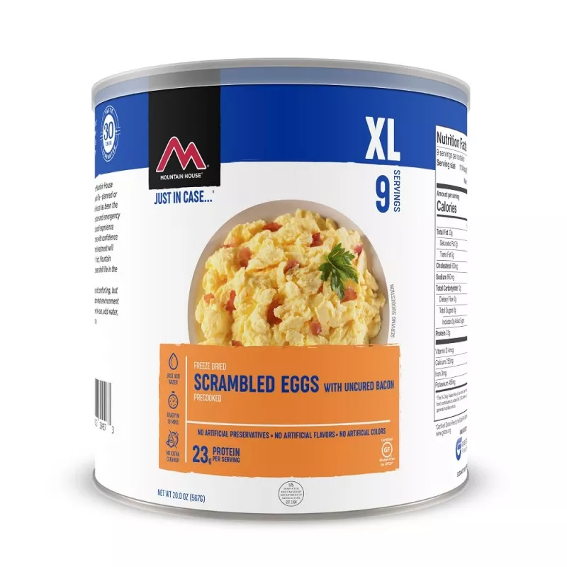 MOUNTAIN HOUSE Scrambled Eggs with Bacon #10 Can