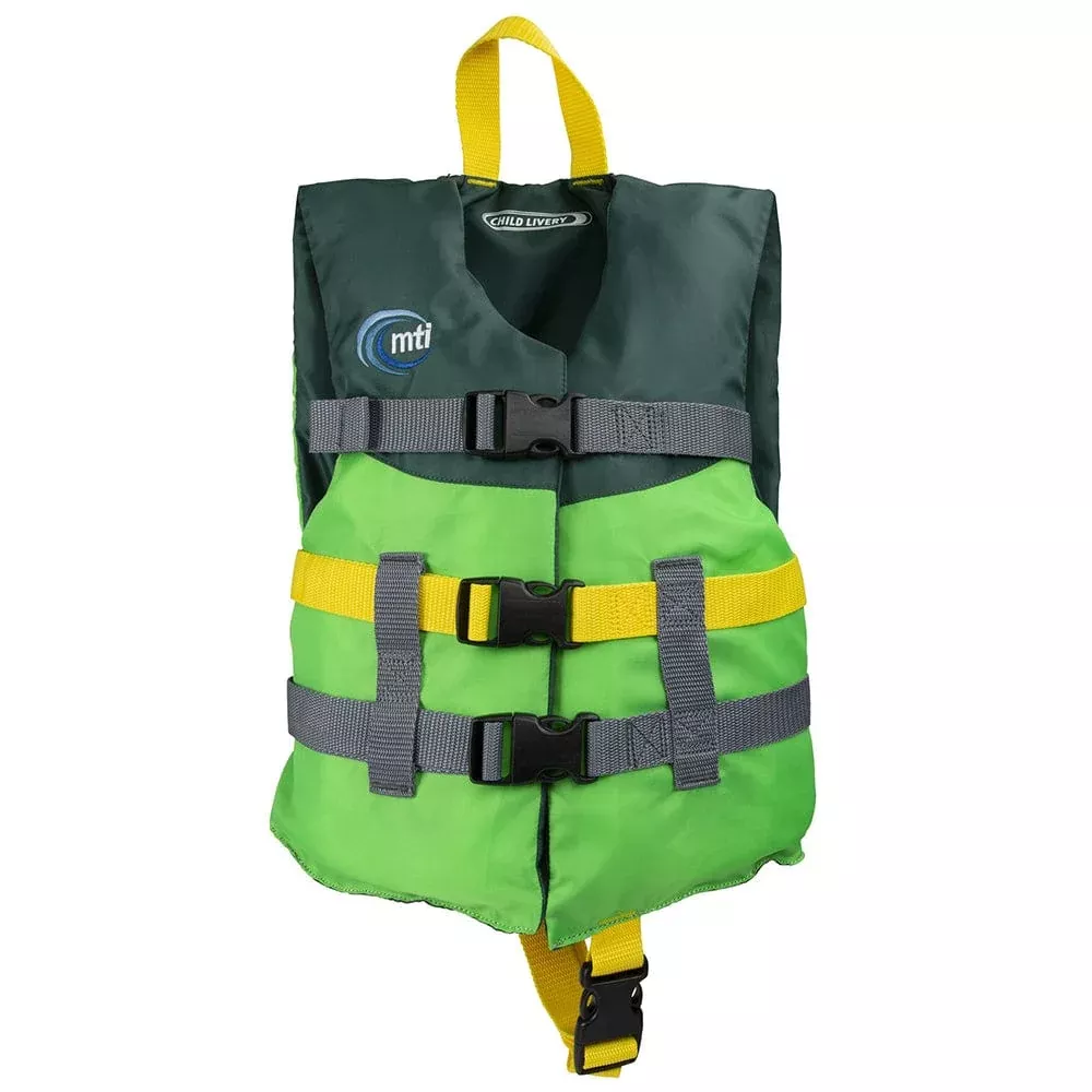 MTI Child Life Jacket – Bright Green/Forest Green – 30-50lbs