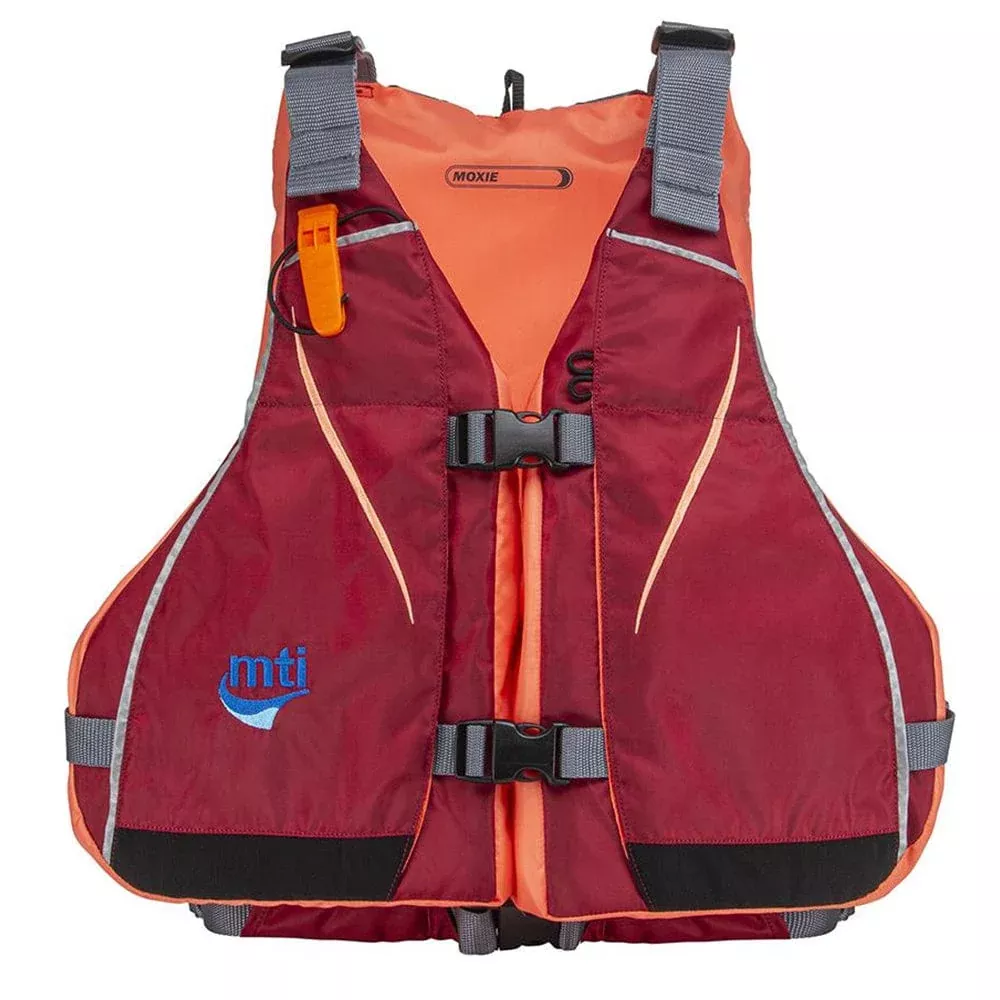 MTI Moxie Women’s Life Jacket – Merlot/Coral – Medium/Large