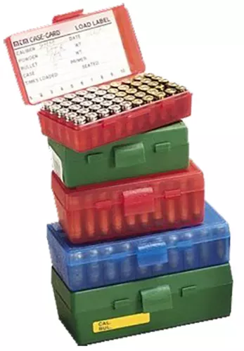 MTM Case-Gard P50 Fliptop Box Handgun .38-.357 Magnum Green