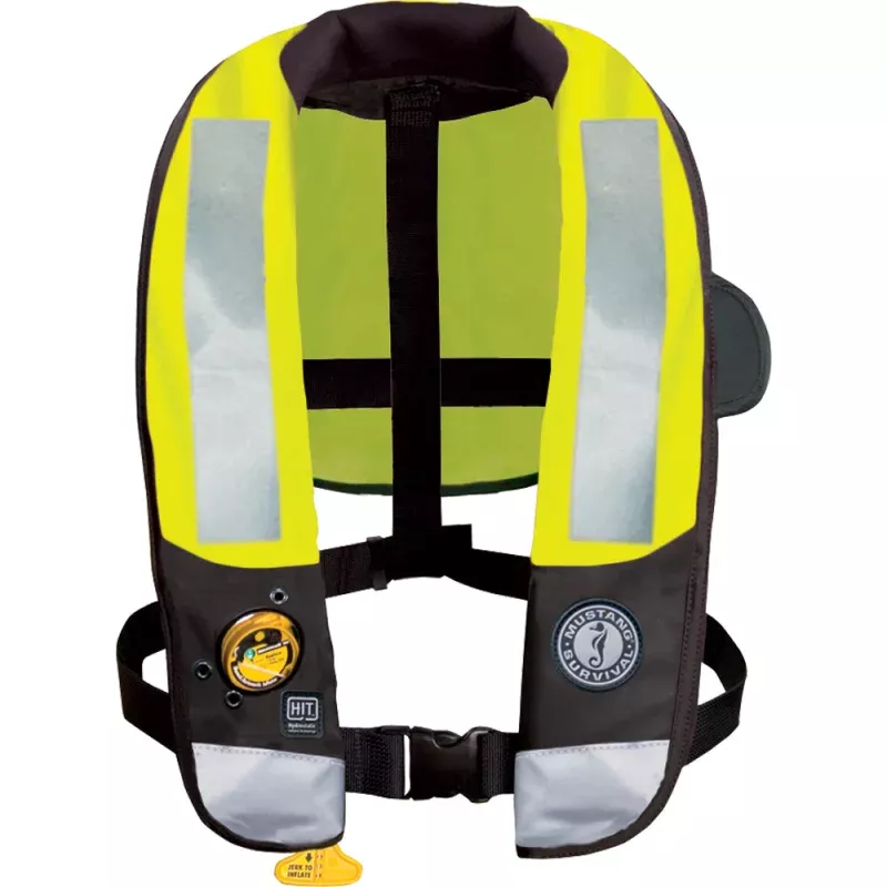 Mustang HIT High Visibility Inflatable PFD – Fluorescent Yellow/Green – Automatic/Manual