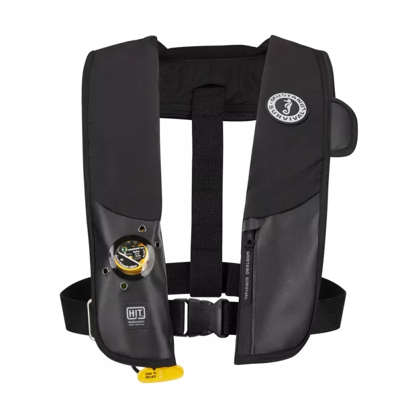 Mustang HIT Hydrostatic Inflatable PFD – Black – Automatic/Manual