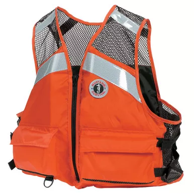 Mustang Industrial Orange Mesh Vest, Small/Medium
