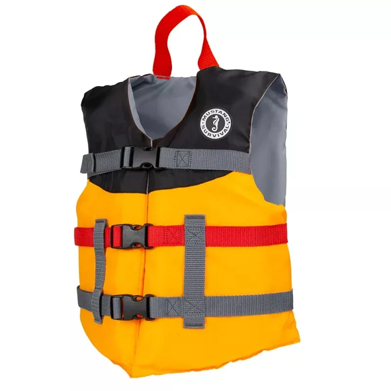 Mustang Youth Livery Foam Vest – Mango/Black