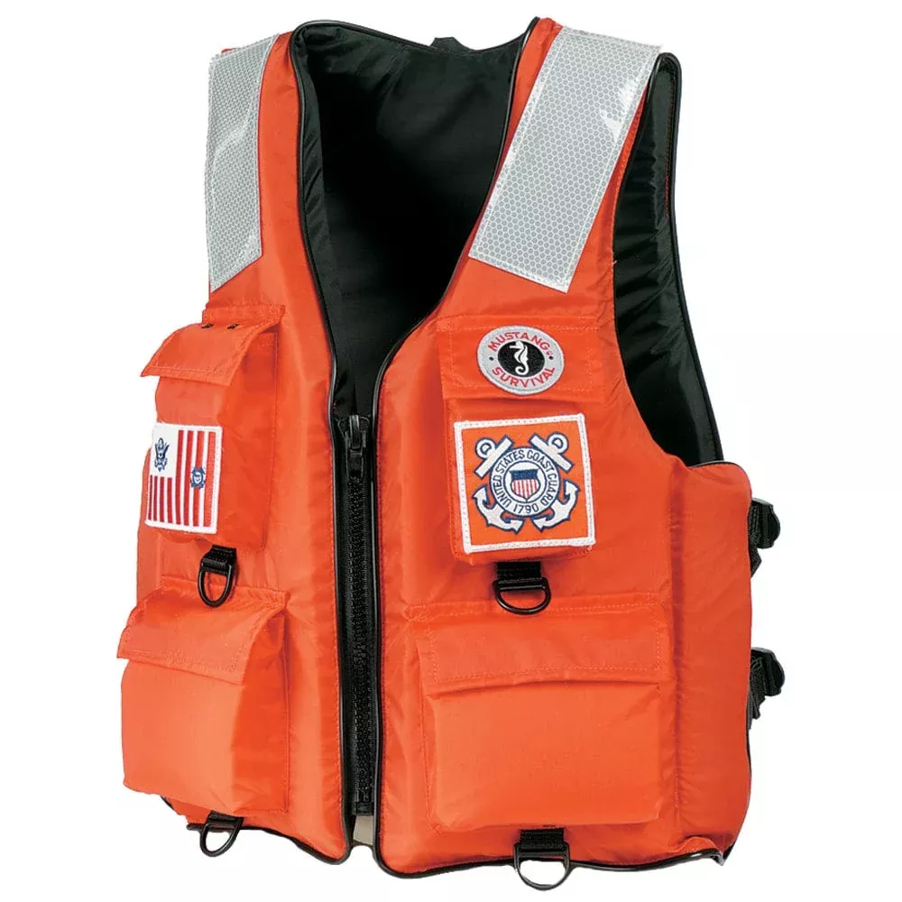 Mustang4-Pocket Flotation Vest – Orange – XL