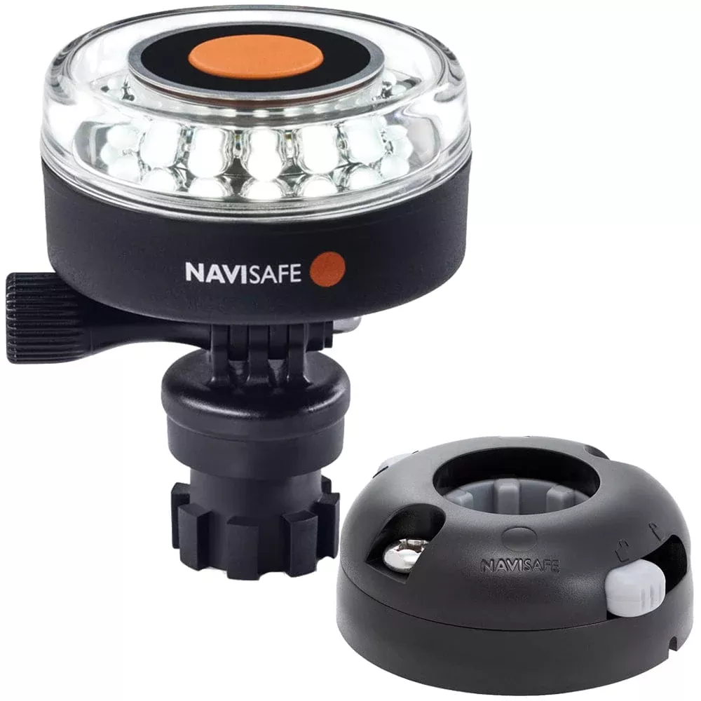 Navisafe Navilight 360° 2NM White w/Navimount Base & Horizontal Mount – Black