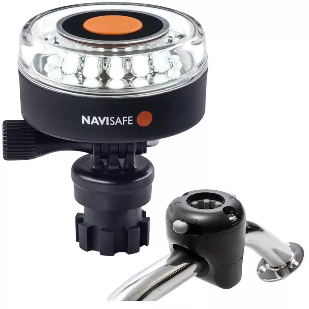 Navisafe Navilight 360° 2NM White w/Navimount Base & Rail Mount - Black - 040KIT